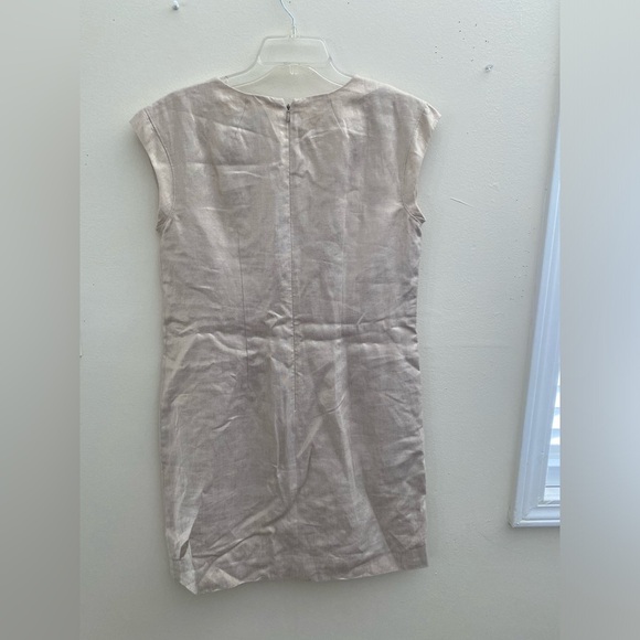 J Crew  Authentic Linen Sleeveless Mini Dress with back zipper. - Picture 5 of 11